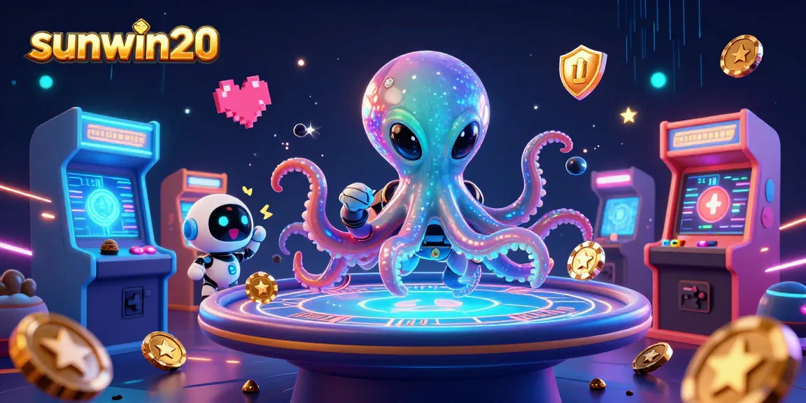 Experience thrilling gameplay at sunwin20 with vibrant neon graphics and interactive casino elements.