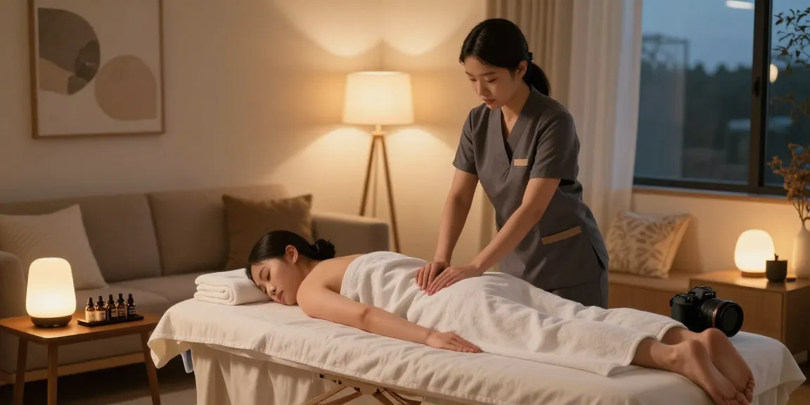Experience a calming 구리출장마사지 in a serene home environment with professional therapist.